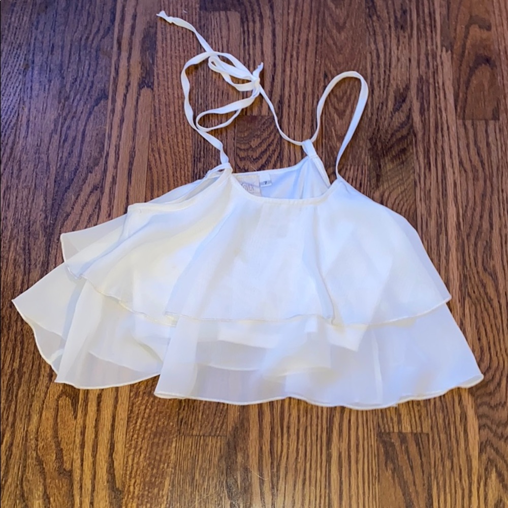 Girls white float top